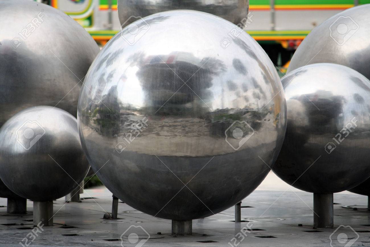 Big Silver Ball Statue Stock Photo, Picture And Royalty Free Image. Image 35716203.