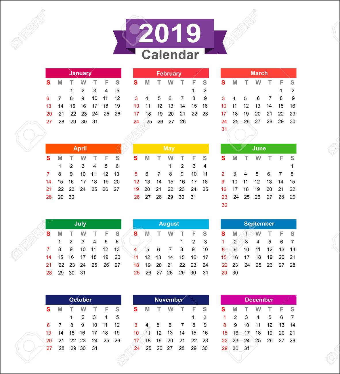 Calendario Del Ano 2019 Aislado Sobre Fondo Blanco Ilustracion Vectorial Ilustraciones Vectoriales Clip Art Vectorizado Libre De Derechos Image 60513798 calendario del año 2019