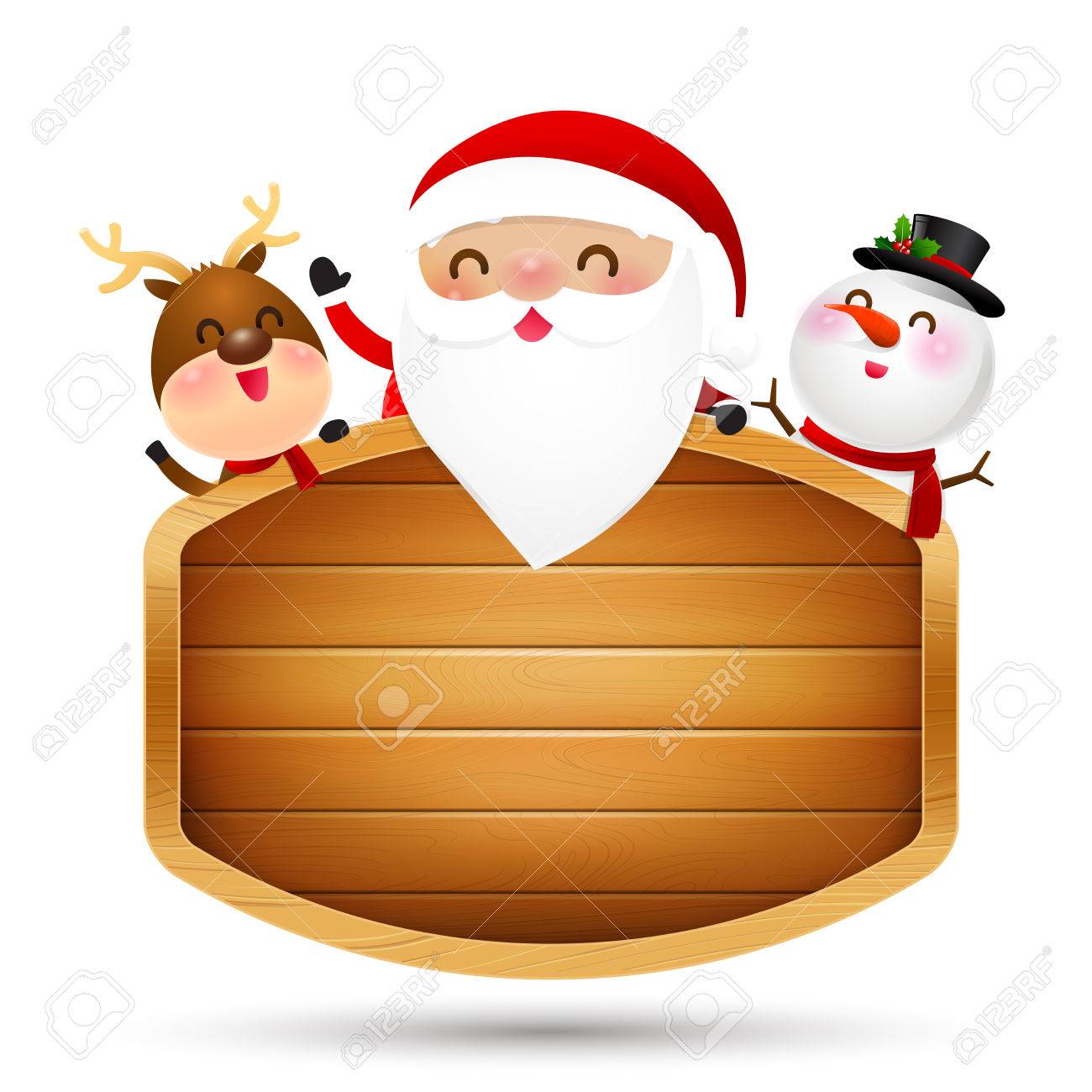 Christmas Sign Santa/'s Reindeer Wood Sign