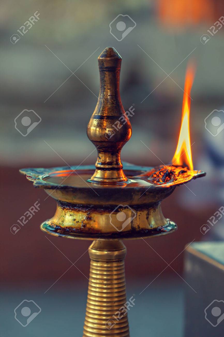 Brass Wick Puja Lamp
