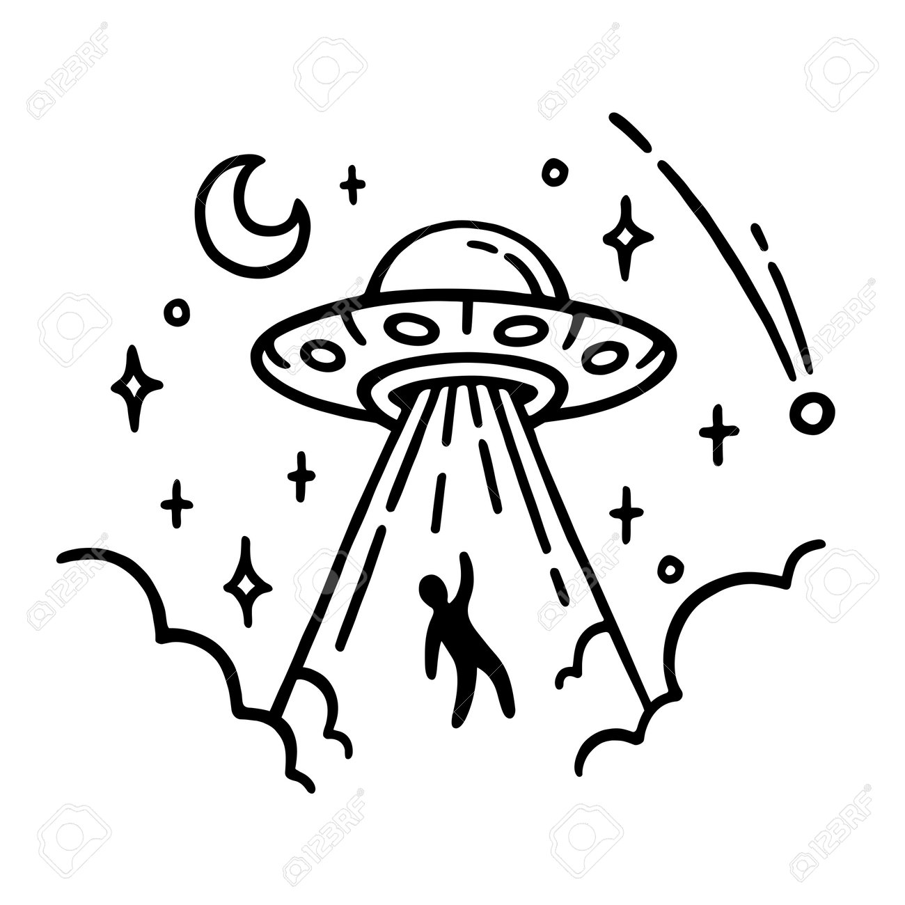 Clipart Rapimento Ufo