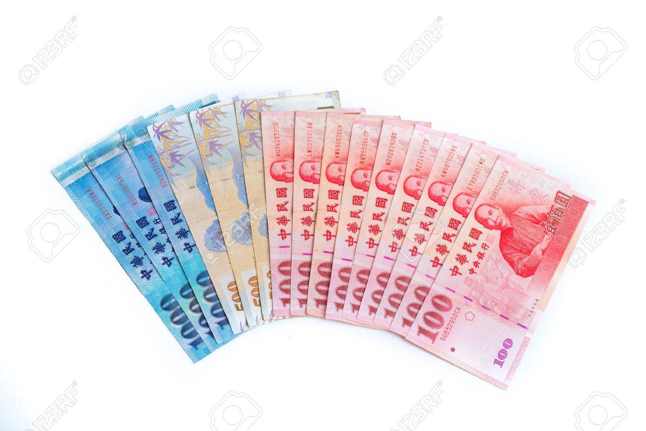 Spread Of 1000, 500 And 100 New Taiwan Dollars Bill Isolated On White  Background Stock Photo, Picture and Royalty Free Image. Image 38388625.