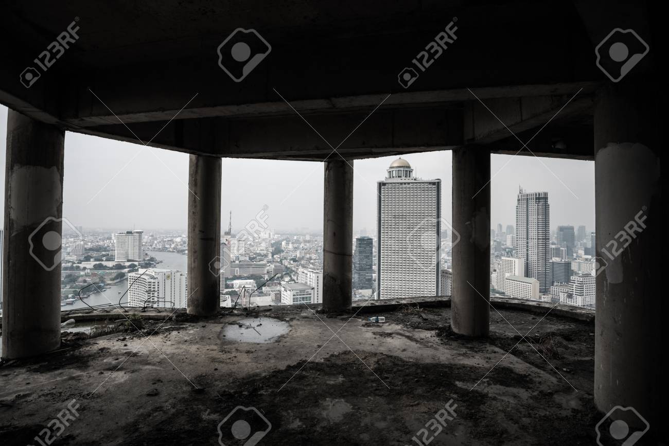 Old Buildings In Center Of Bangkok, Thailand Result From Asian Financial  Crisis In 1997 Stock Photo, Picture And Royalty Free Image. Image 50486462.