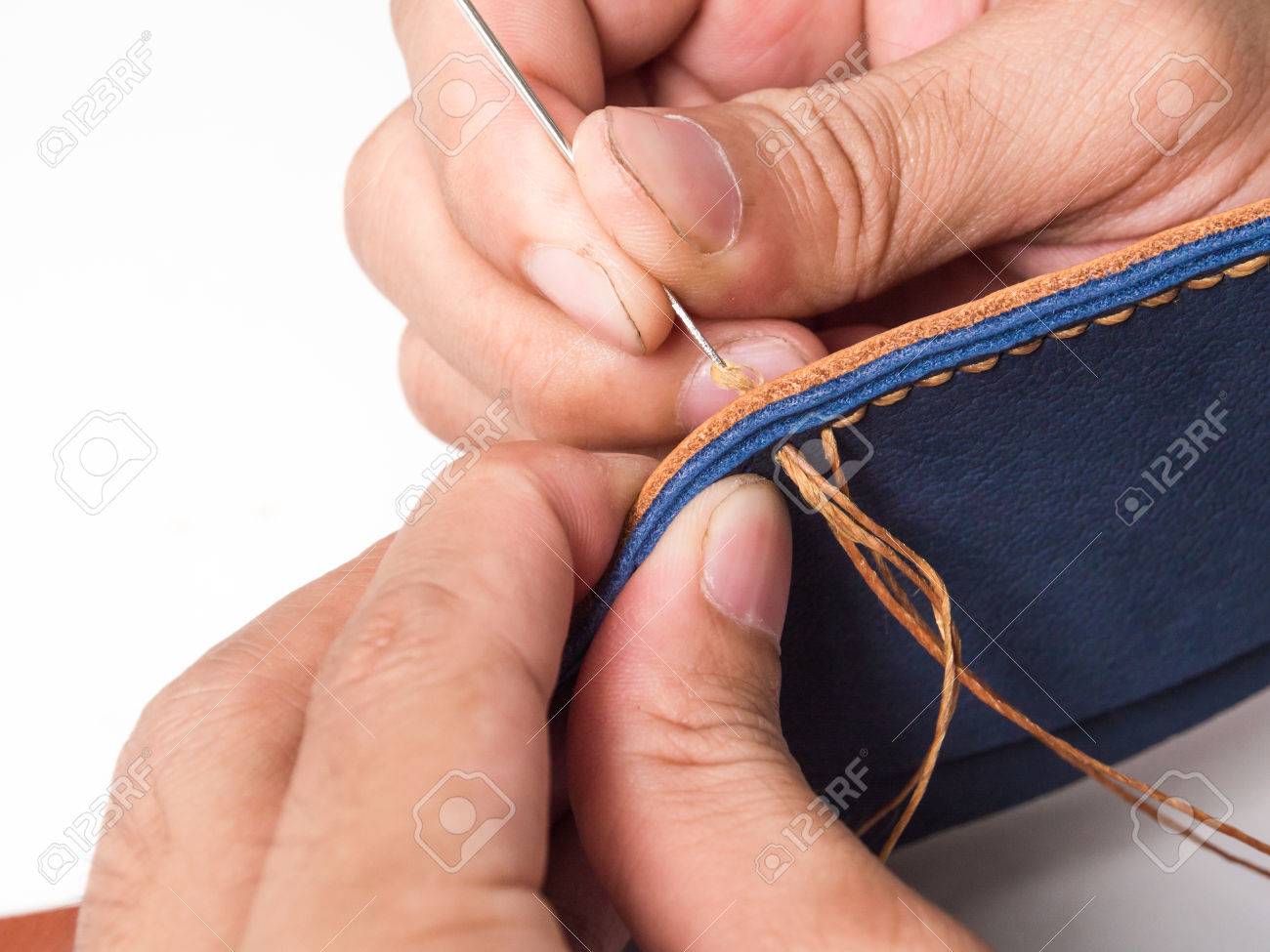 Como Hacer Que El Hombre Cartera De Cuero Hecho A Mano Sobre Fondo