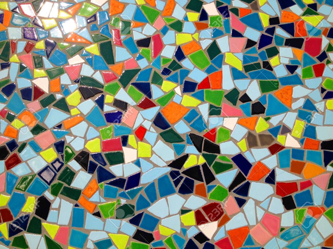Colored Mosaic Tiles In A Bathroom Stock Photo Colored Mosaic Tiles In A Bathroom Stock Photo