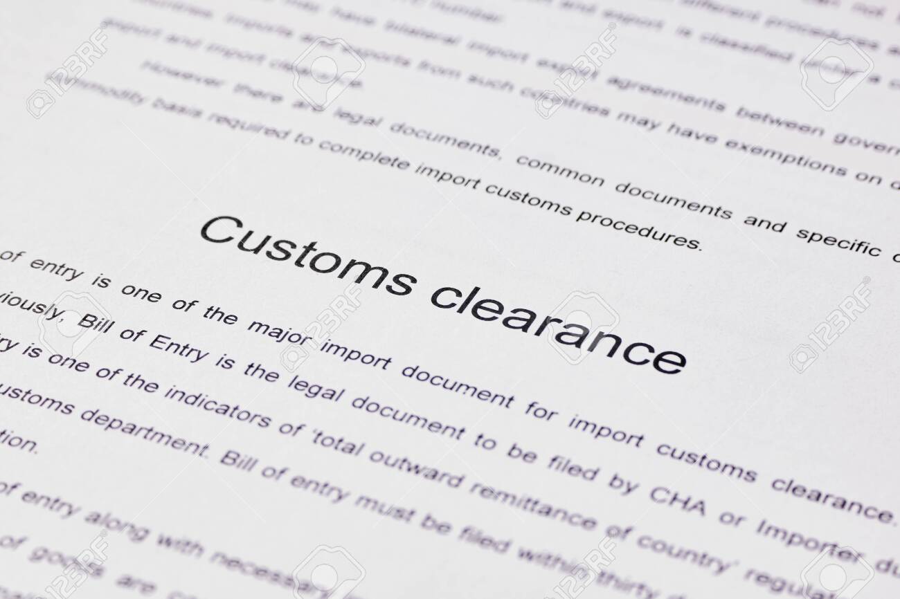 custom clearance processing complete custom clearance procedure pdf