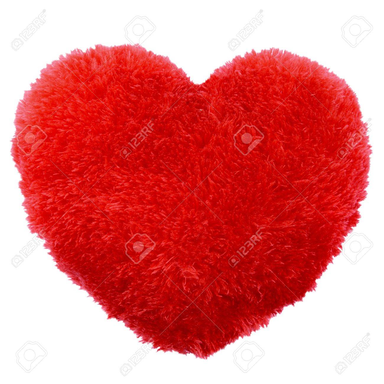 fluffy heart pillow