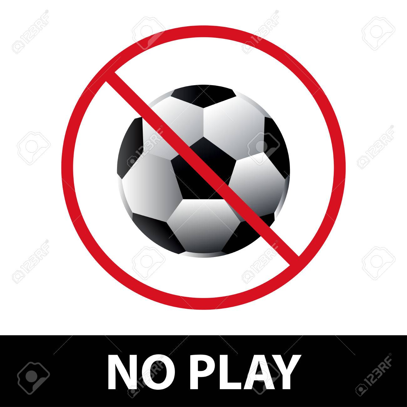 No Juego Ni Signo De Fútbol Ilustraciones svg, vectoriales, clip art  vectorizado libre de derechos. Image 72229868