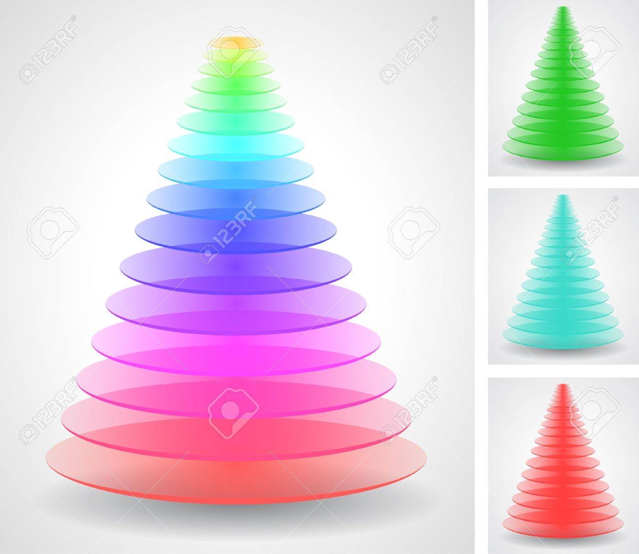 カラー ピラミッド セット のイラスト素材 ベクタ Image