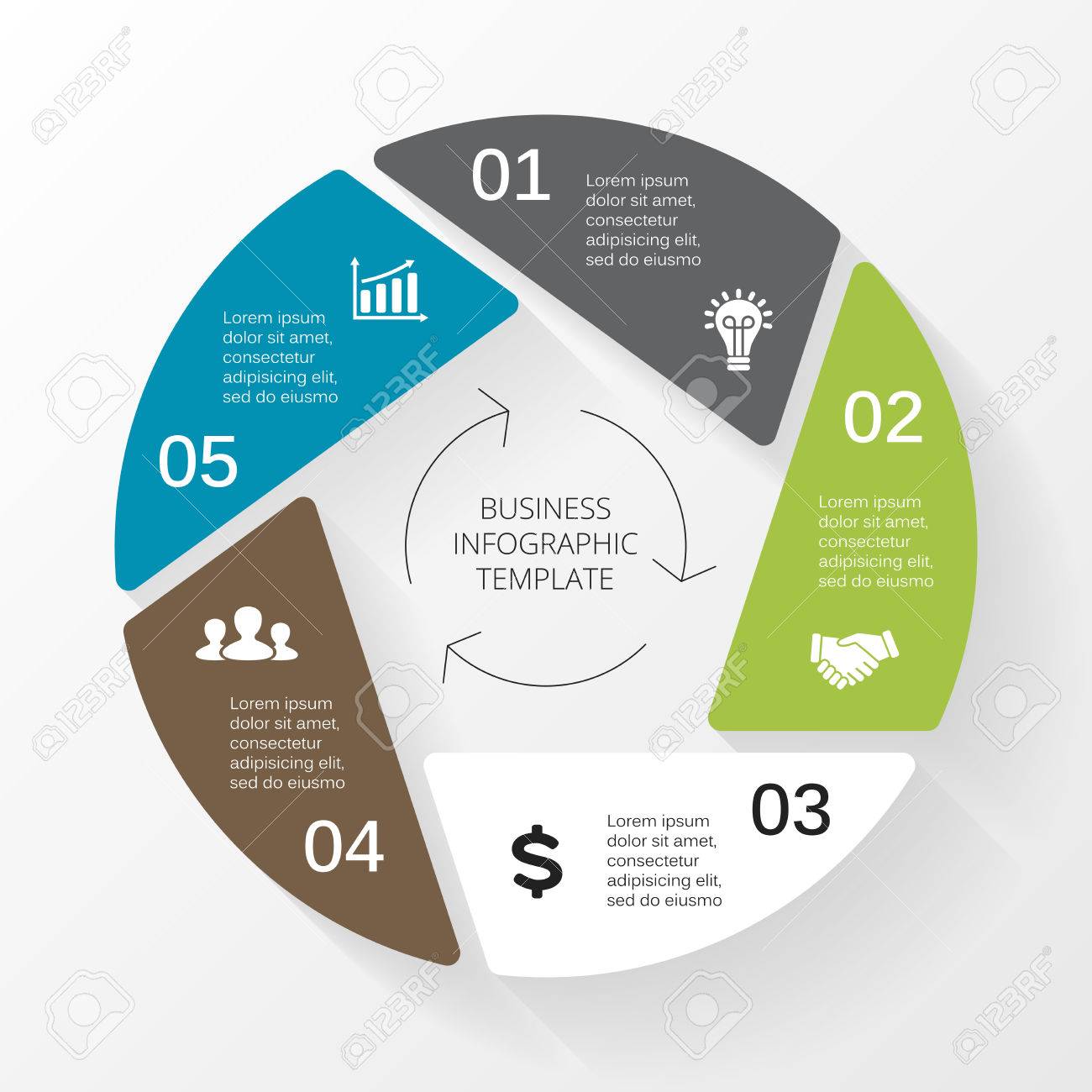 vector circle infographic template for cycle diagram graph cycle diagram template