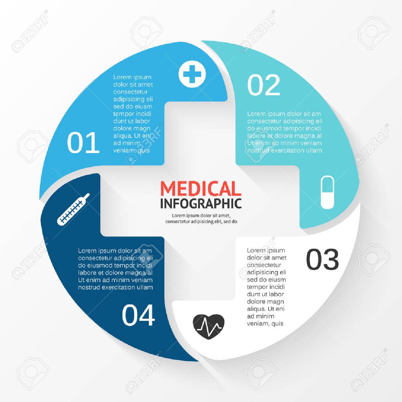 vector circle plus sign infographic template for diagram graph health infographic template