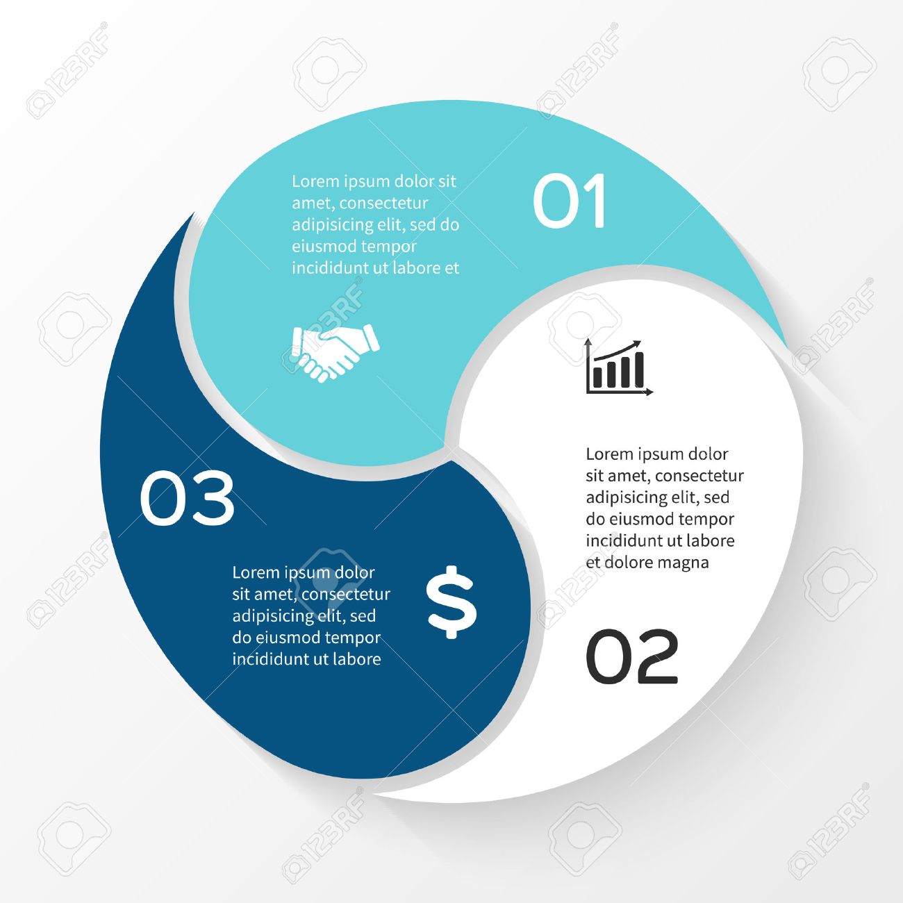 vector circle infographic template for cycle diagram graph cycle diagram template