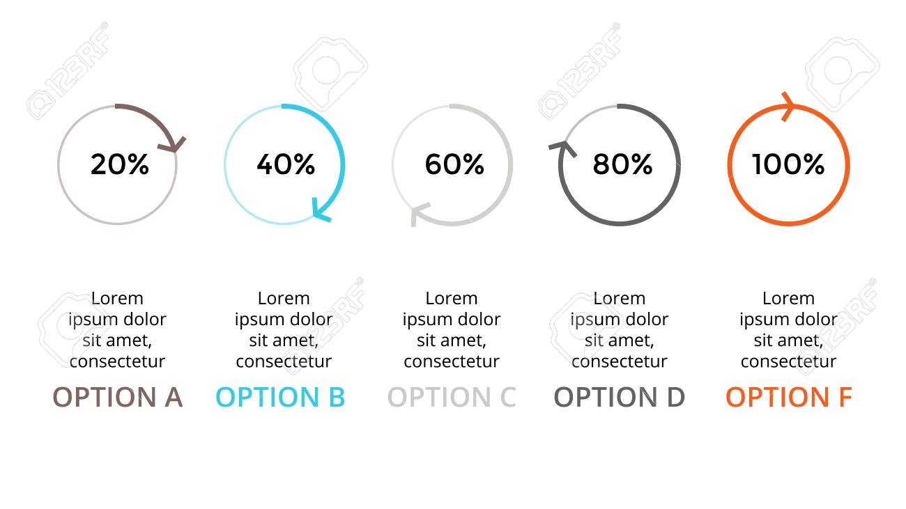 a vector circle arrows infographic cycle percents diagram status arrows infographic