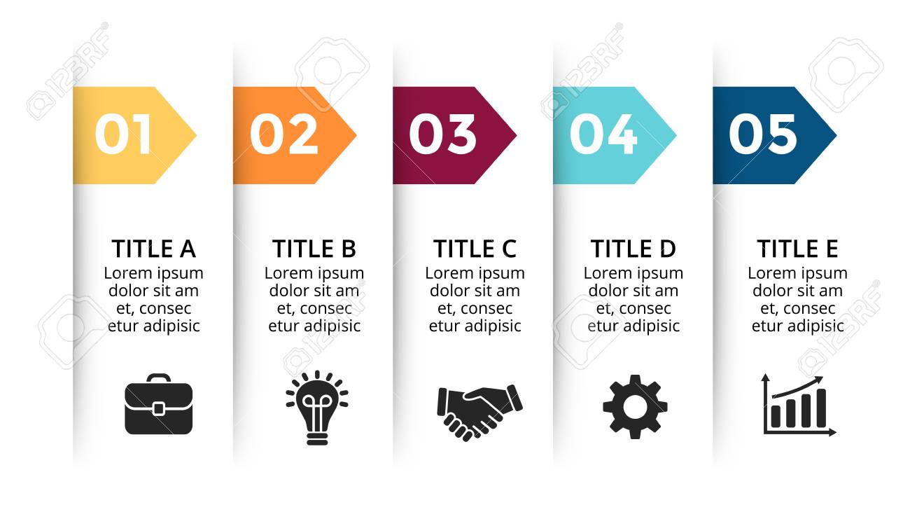 vector paper arrows infographic cycle diagram labels graph arrows infographic