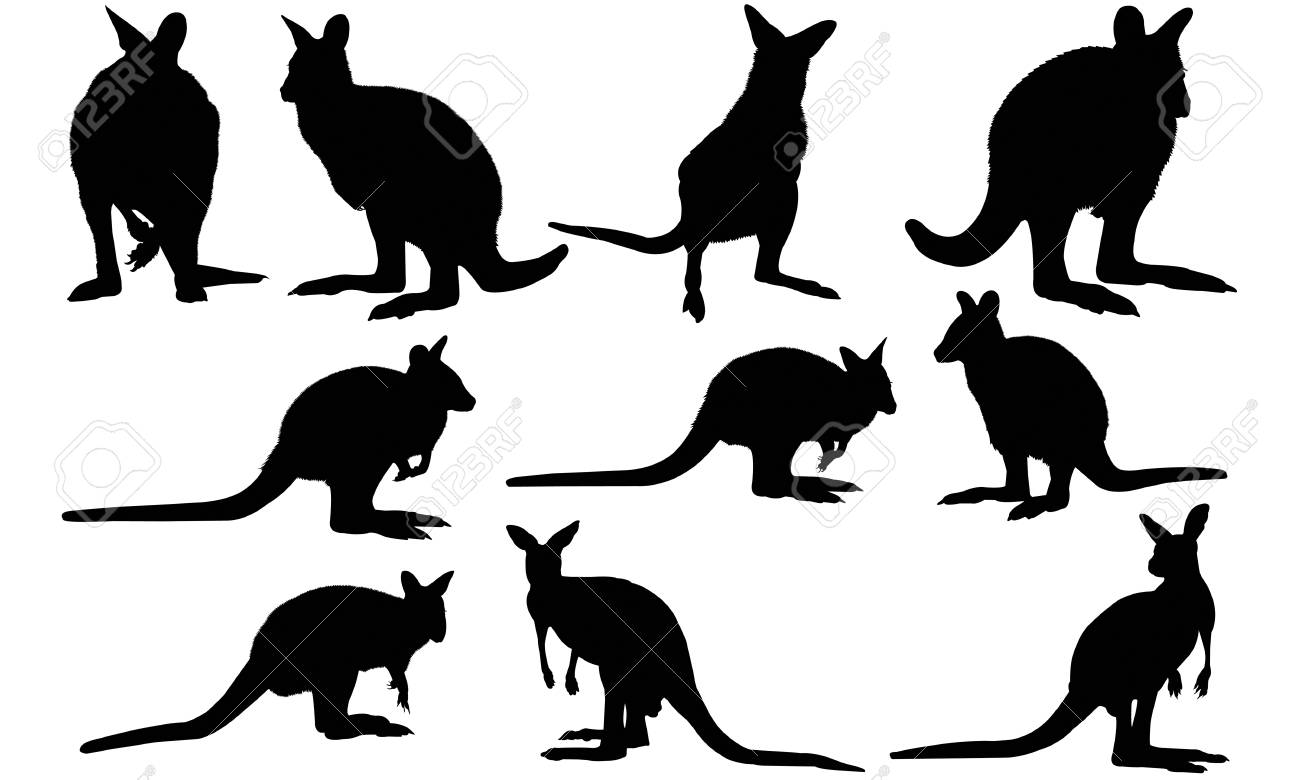 ワラビーシルエットイラスト のイラスト素材 ベクタ Image ワラビーシルエットイラスト のイラスト素材 ベクタ Image
