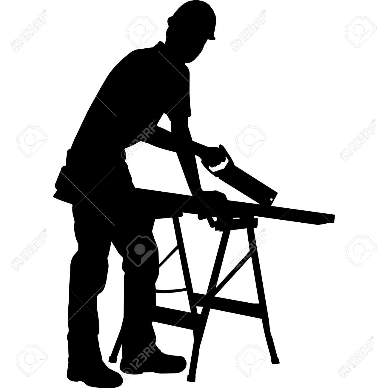 Carpenter Silhouette Vector Royalty Free SVG, Cliparts, Vectors, and Stock  Illustration. Image 158260722.
