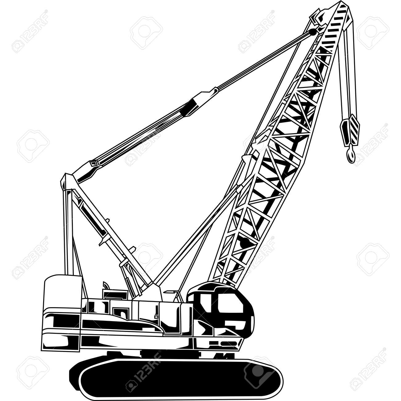 Crawler Crane Detailed Vector Clipart Royalty Free SVG, Cliparts, Vectors,  and Stock Illustration. Image 184078440.