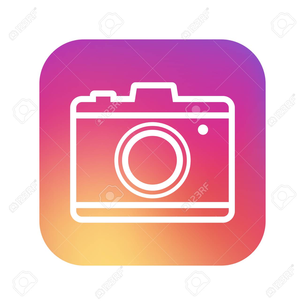 白い背景のトレンディなスタイルでカメラのアイコン Web サイトのデザイン ロゴ ベクトル図のカメラのマーク のイラスト素材 ベクタ Image