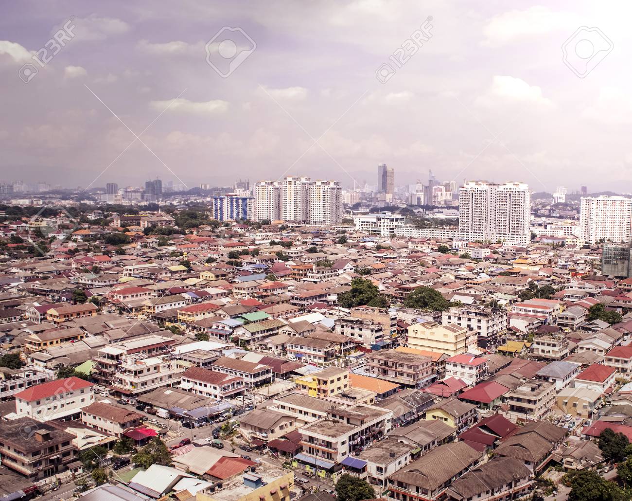 Aerial View Of Petaling Jaya Leading To Kuala Lumpur City Centre Stock Photo Picture And Royalty Free Image Image
