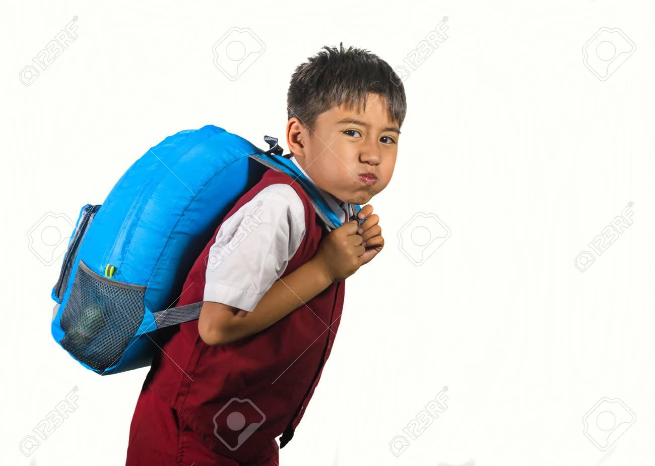 kid carrying backpack