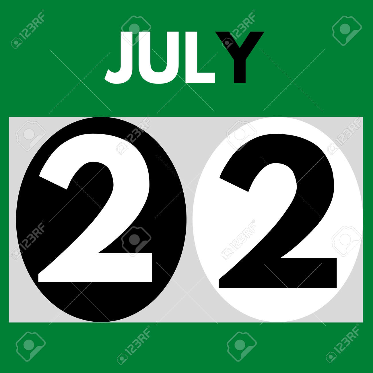 July 22 . Modern Daily Calendar Icon .date ,day, Month .calendar For The  Month Of July Stock Photo, Picture and Royalty Free Image. Image 165956105.