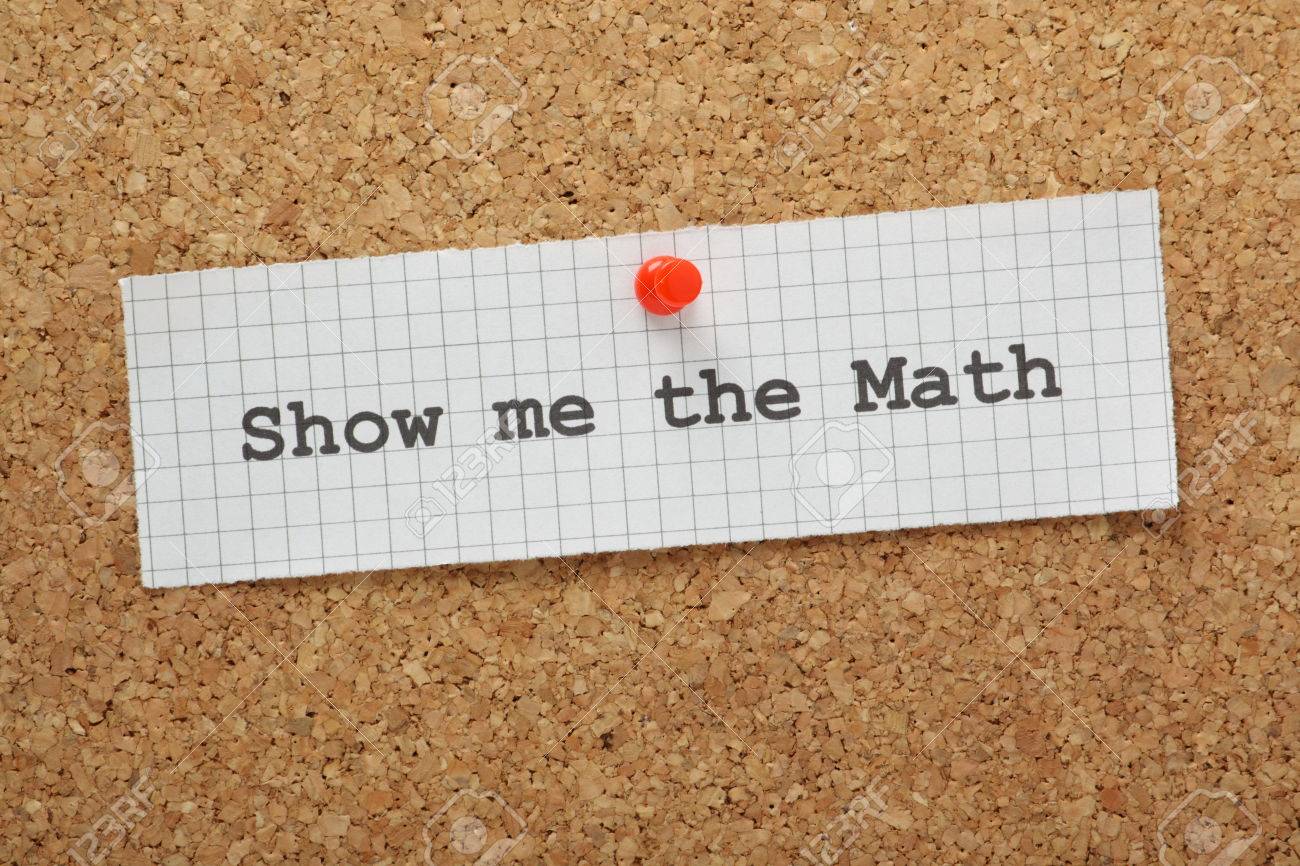 the phrase show me the math typed on a piece of graph paper and show graph paper