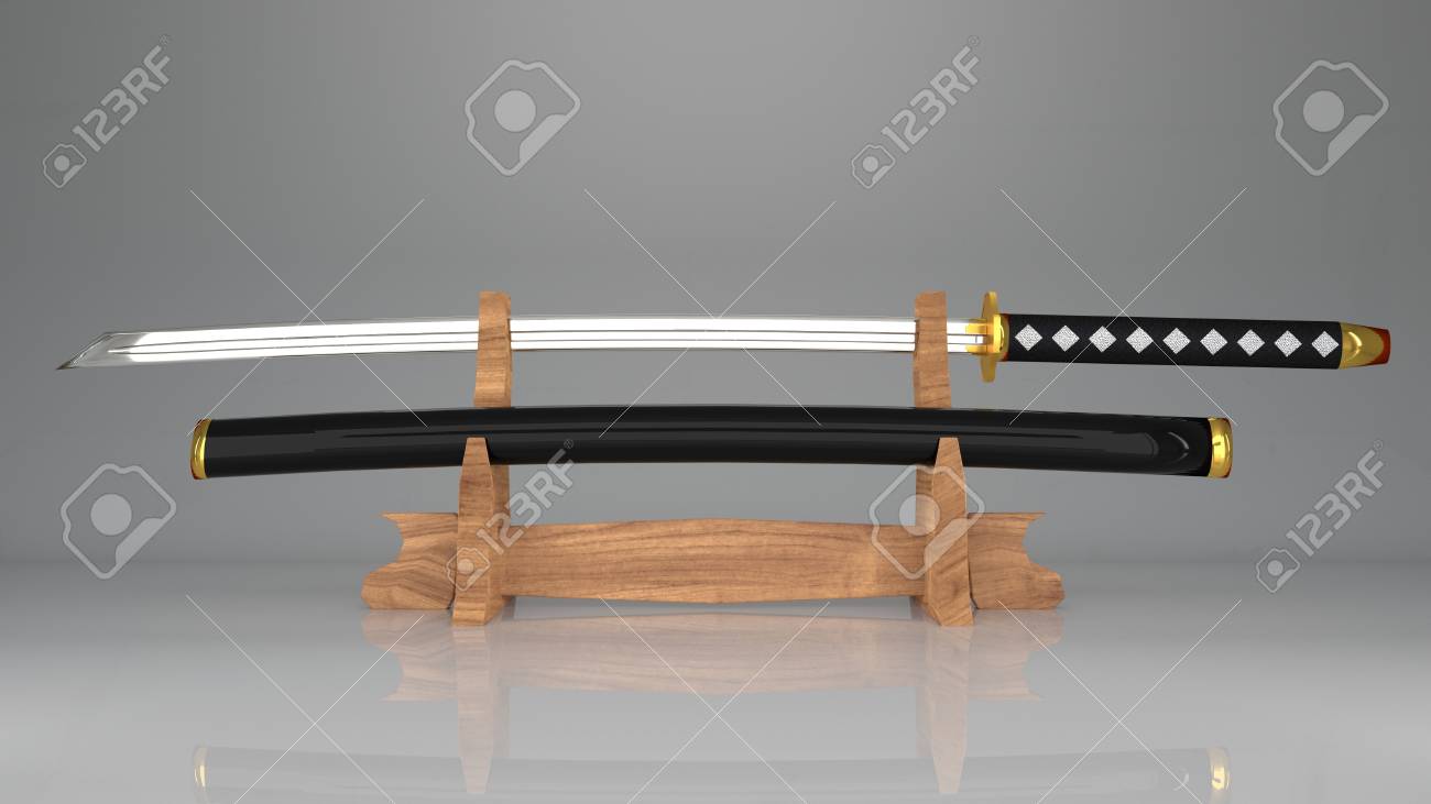 ancient samurai sword with