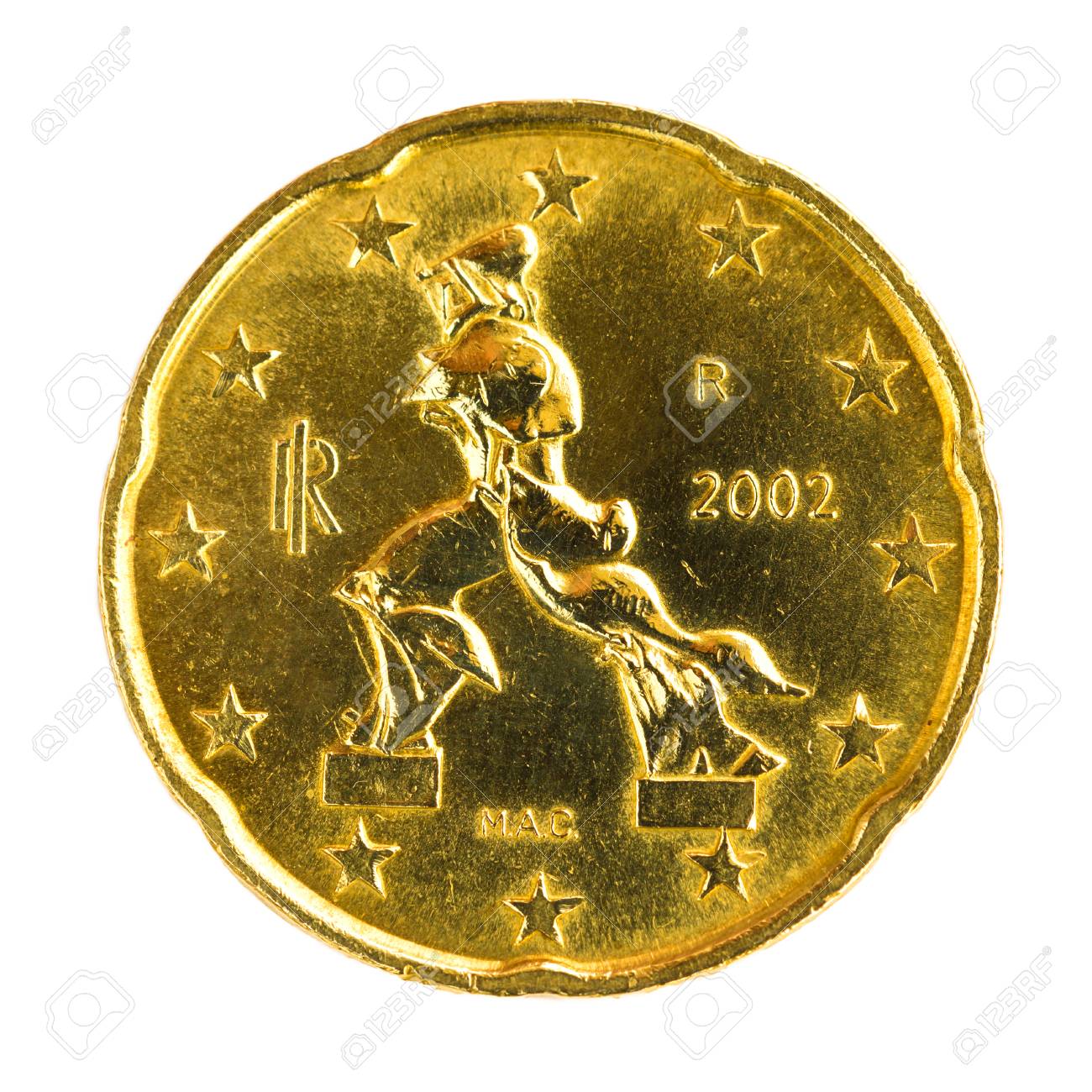 20 센트 - Umberto Boccioni, 이탈리아에 의한 미래 지향적 인 조각품. 흰색 배경에 고립 유로 통화 로열티 무료 사진,  그림, 이미지 그리고 스톡포토그래피. Image 72211784