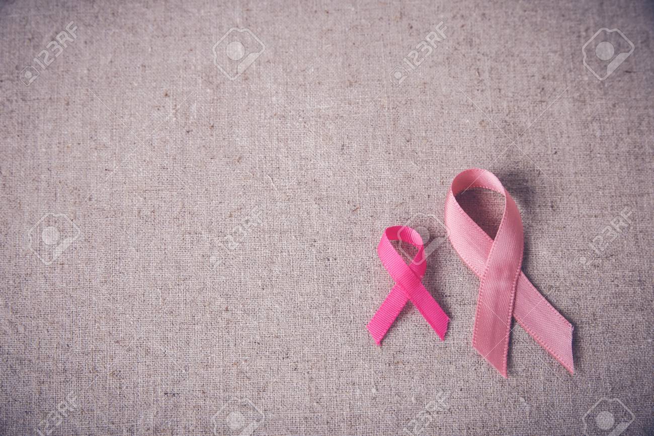 pink ribbons toning background breast cancer awareness and