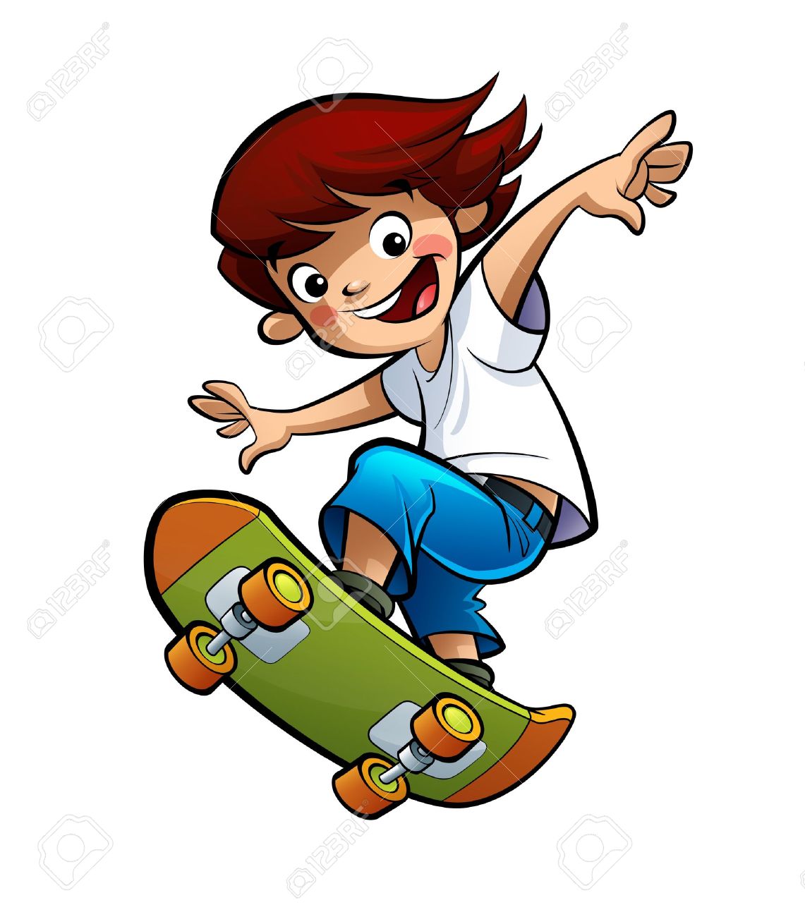 a cool boy skating and jumping high stock photo picture and royalty