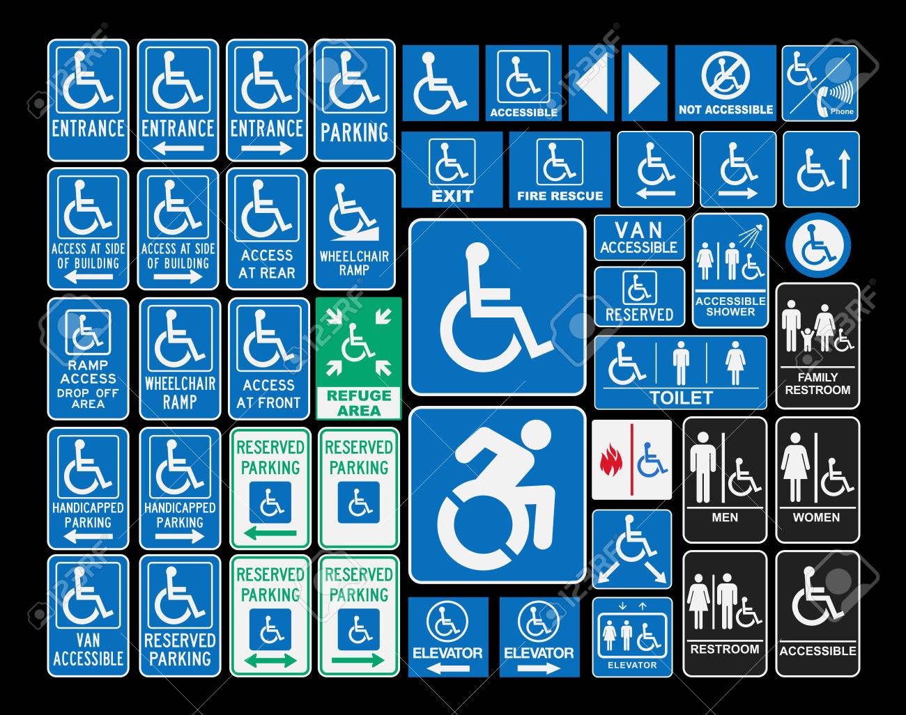 handicap signs royalty free cliparts vectors and stock