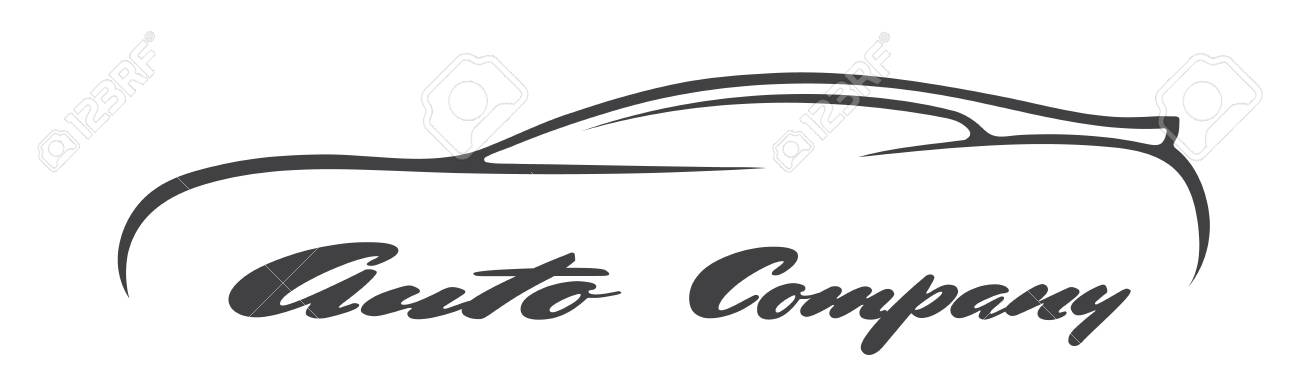 車のシンボルのシルエットの自動車会社のディーラー車ロゴ ベクトル分離アイコン のイラスト素材 ベクタ Image