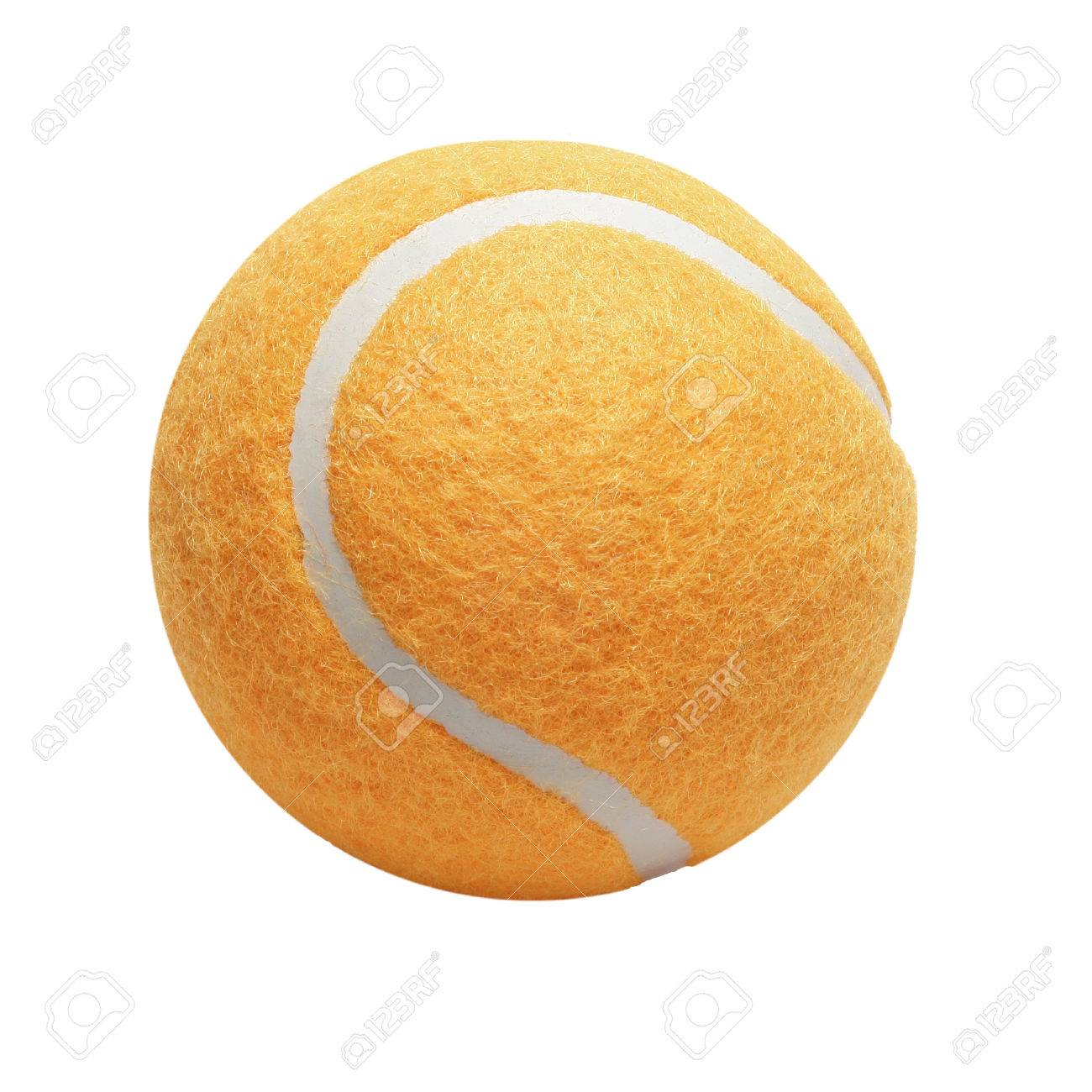 Orange Tennis Ball On A White 