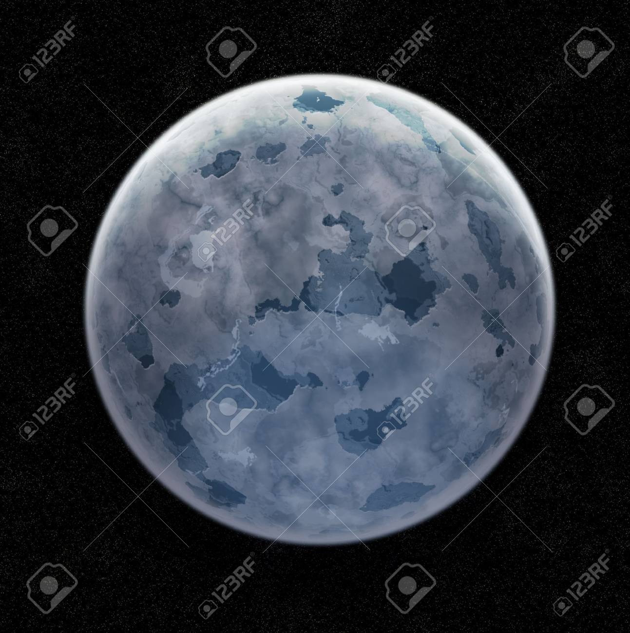 青い氷惑星の星 イラスト の写真素材 画像素材 Image