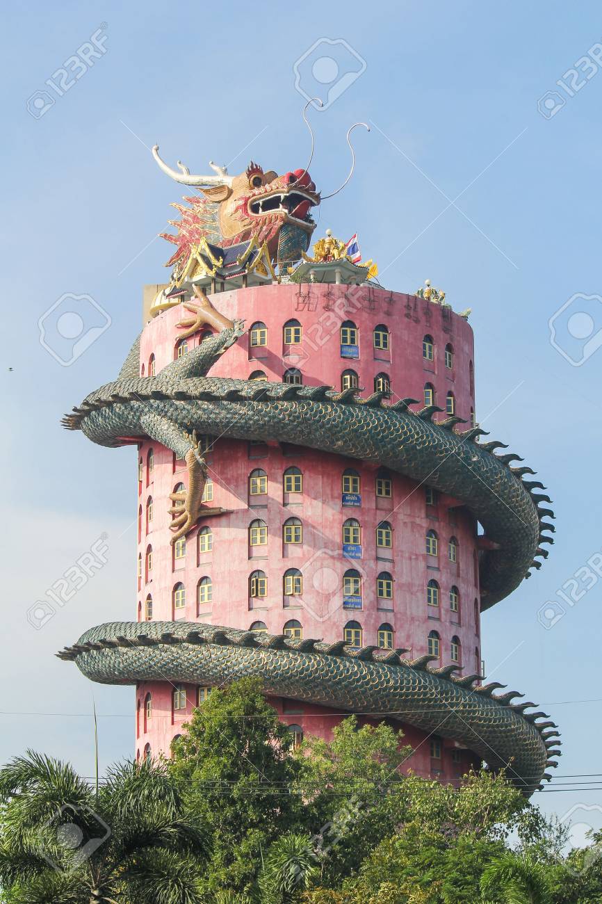 Giant Dragon Temple At Wat Samphran Nakhon Pathom Thailand Stock Photo Picture And Royalty Free Image Image