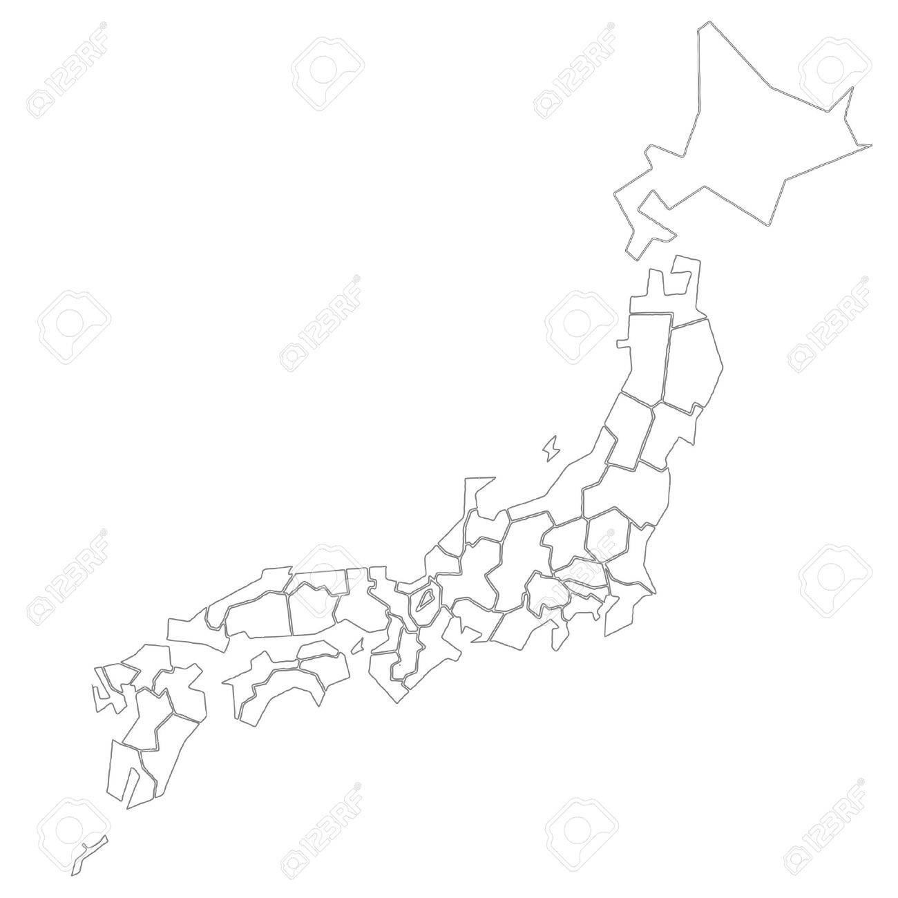 日本地図の純粋な白 のイラスト素材 ベクタ Image 日本地図の純粋な白 のイラスト素材 ベクタ Image