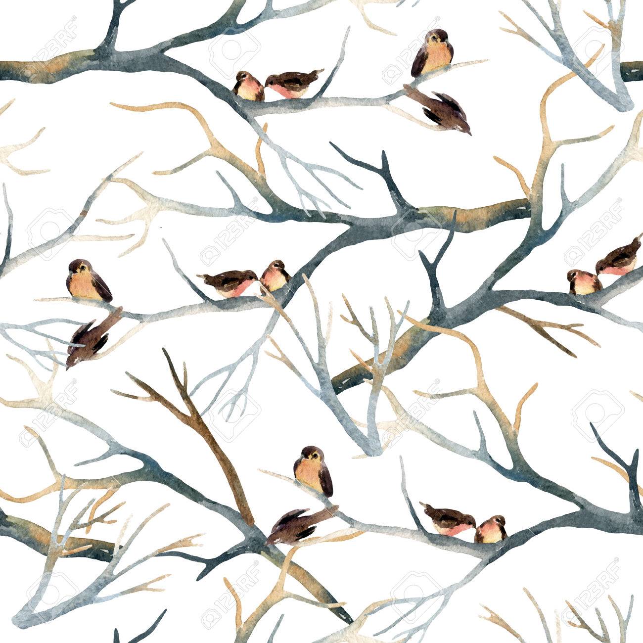watercolor birds on the