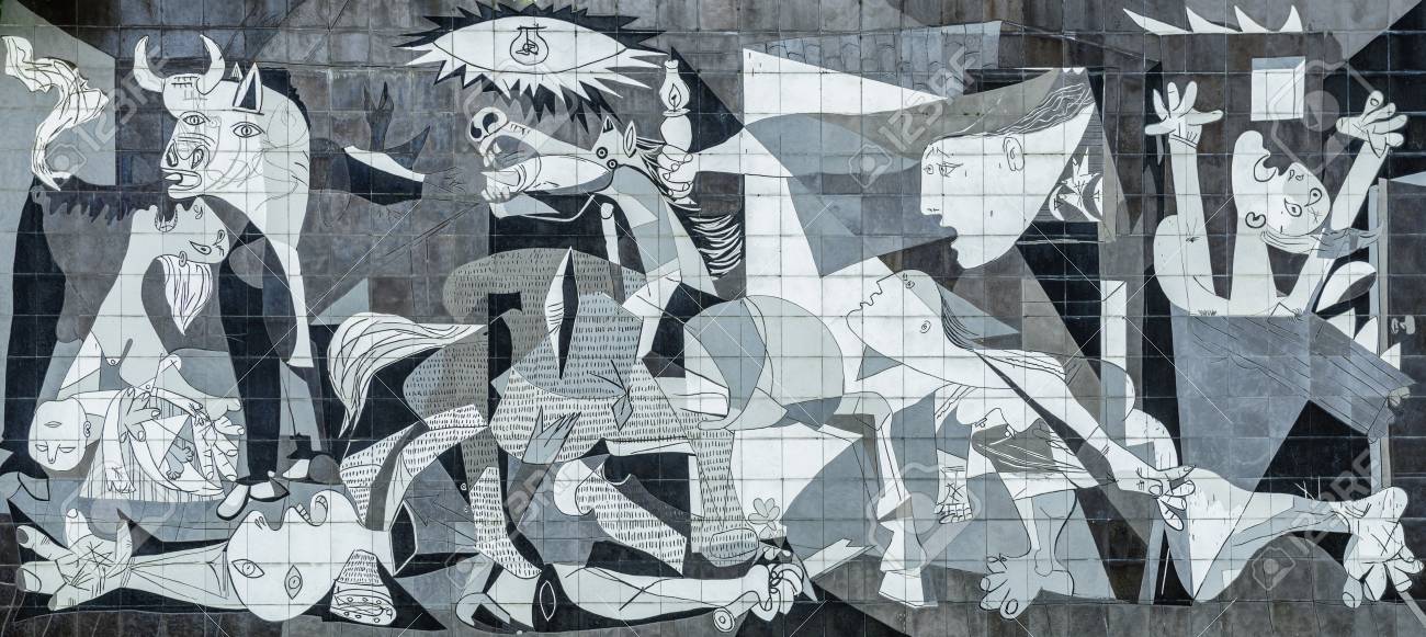 Tile Reproduction of Picassos Guernica Painting, Guernica - Spain - 115996071 Tile Reproduction of Picassos Guernica Painting, Guernica - Spain - 115996071