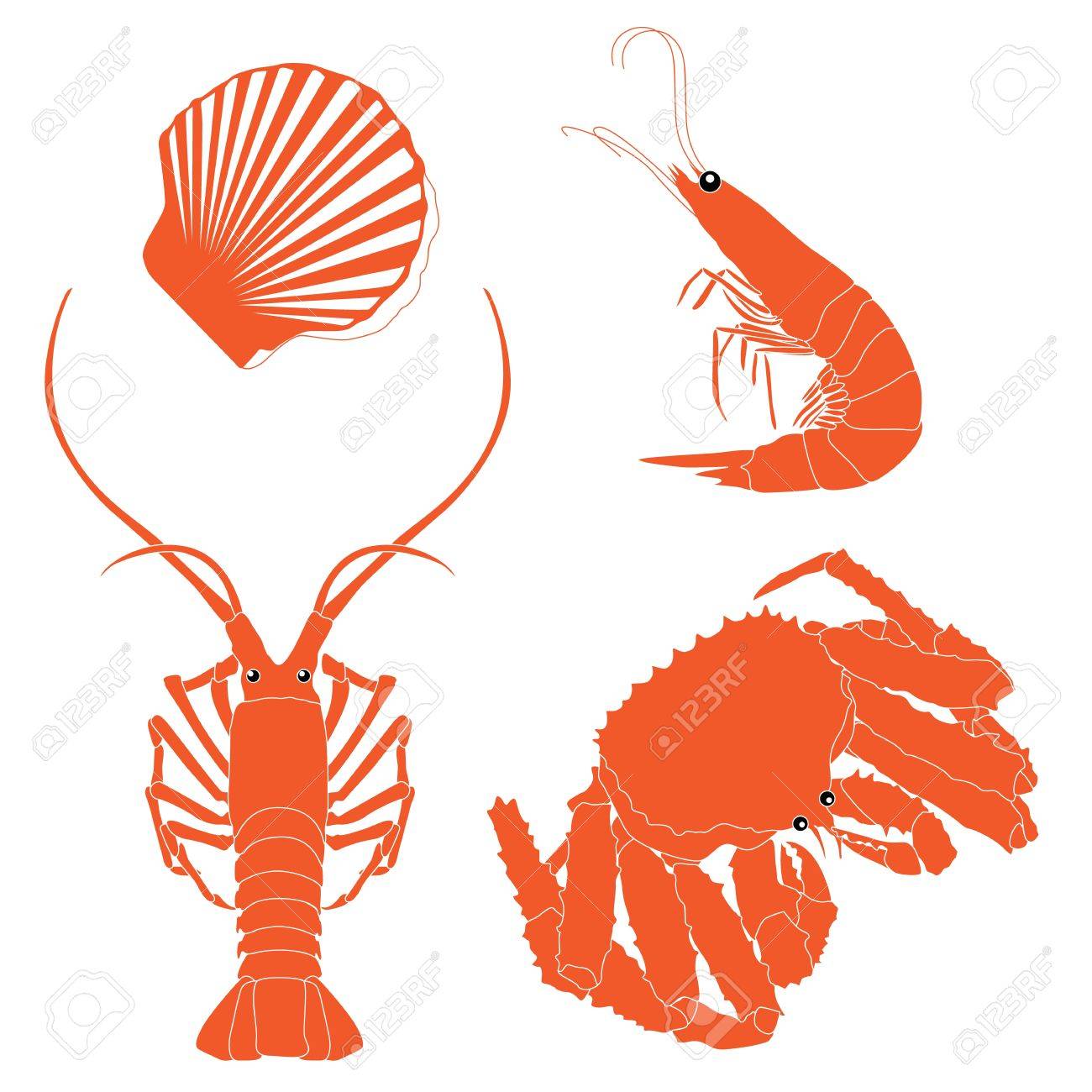 Seafood Shrimp Crawfish Crab Scallops Royalty Free Cliparts Vectors And Stock Illustration Image Seafood Shrimp Crawfish Crab Scallops Royalty Free Cliparts Vectors And Stock Illustration Image