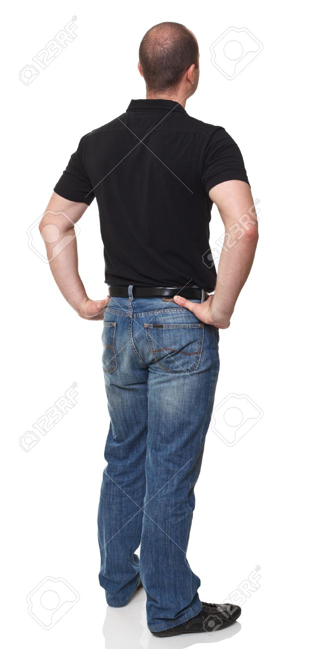 man back view isolated
