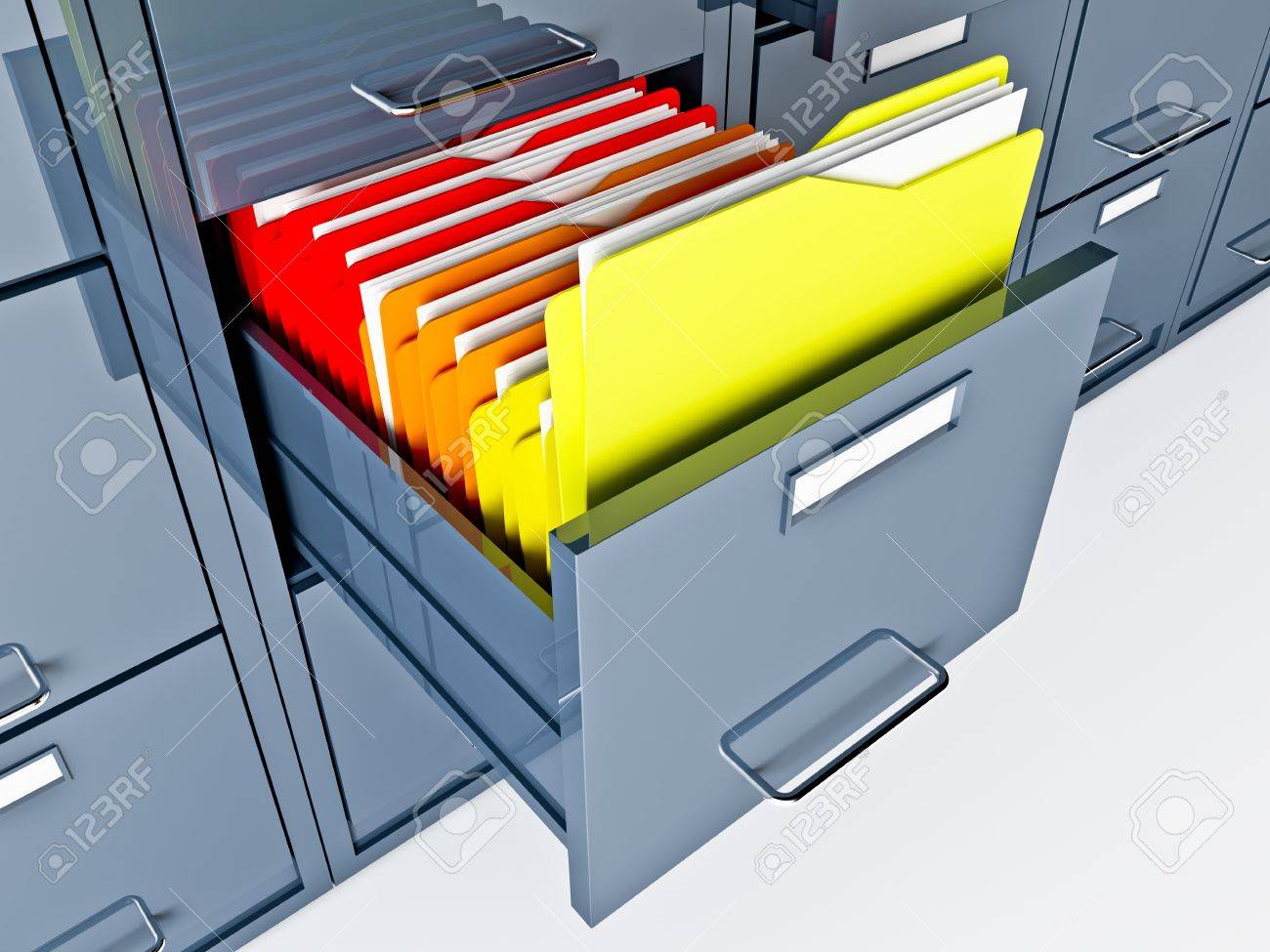 Fine 3d Image Of File Cabinet Folder Stock Photo Picture And