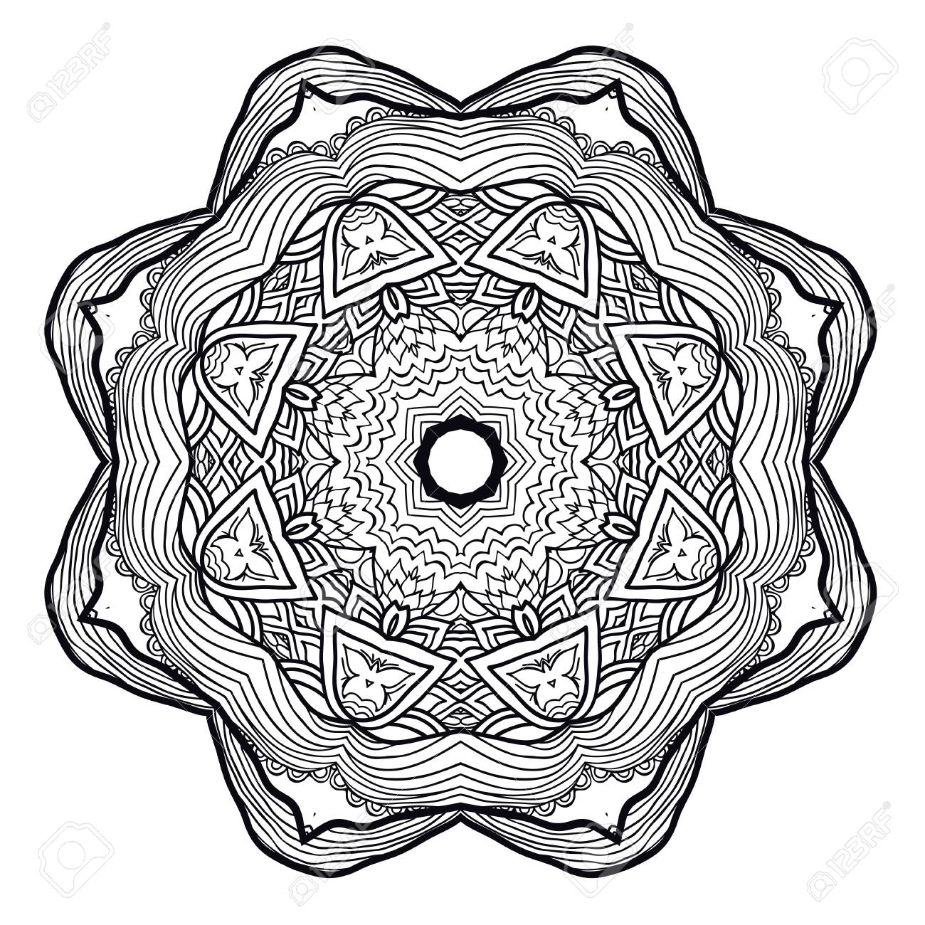 Vettoriale Disegno Di Mandala Puo Essere Usato Come La Pagina Da