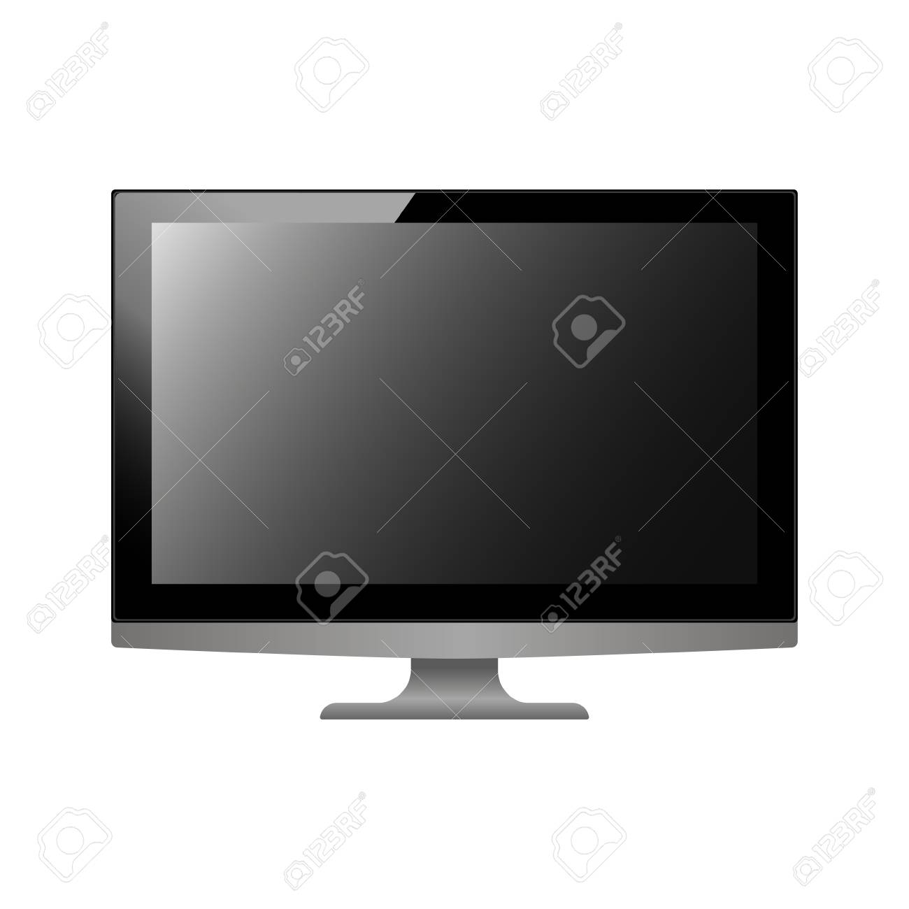 black monitor template realistic personal computer monitor mockup