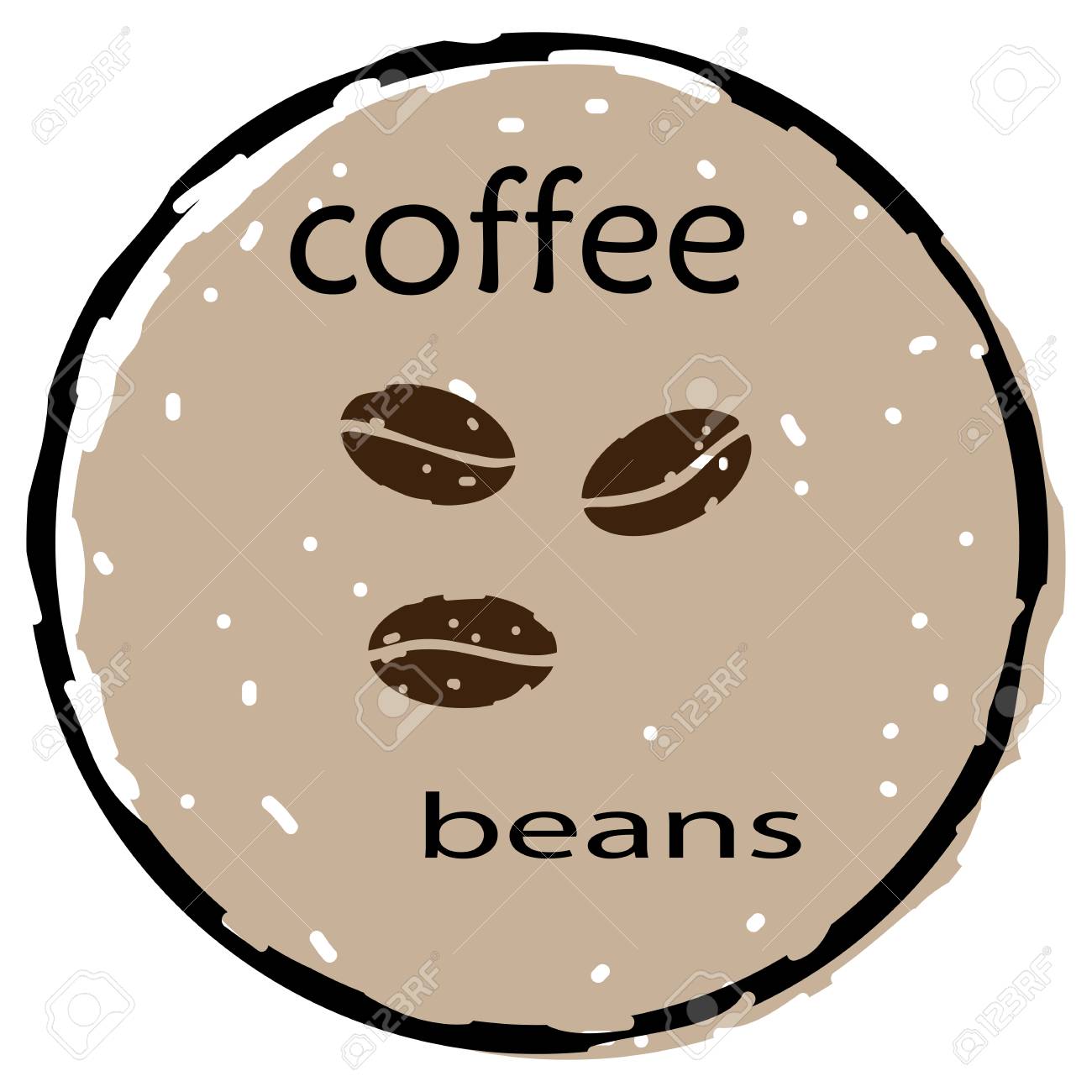 コーヒー豆アイコンのイラスト素材 ベクタ Image