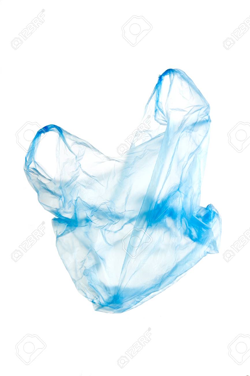 blue transparent bag