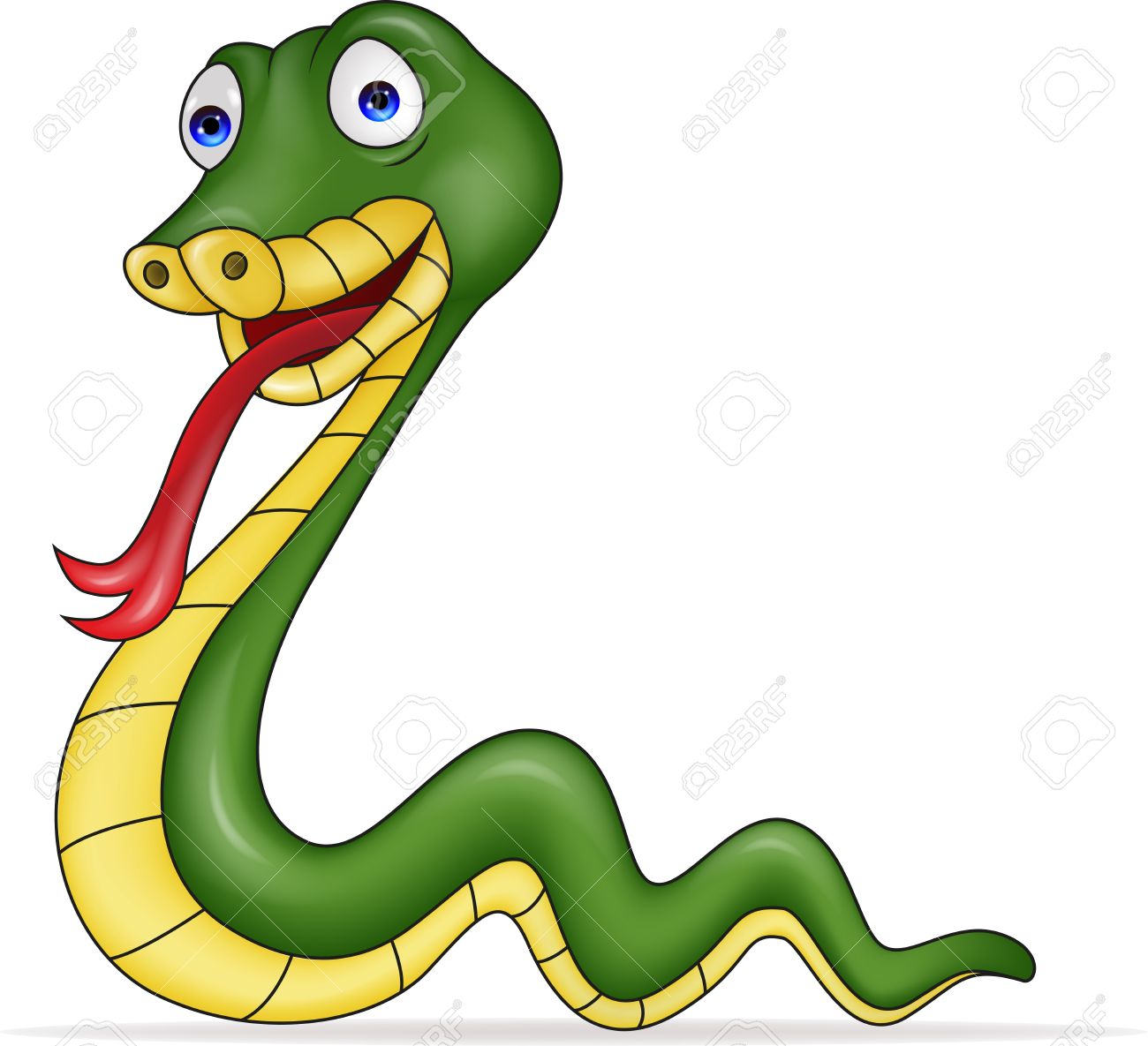 Ilustración De Dibujos Animados Serpiente Ilustraciones Svg, Vectoriales,  Clip Art Vectorizado Libre De Derechos. Image 16515880.