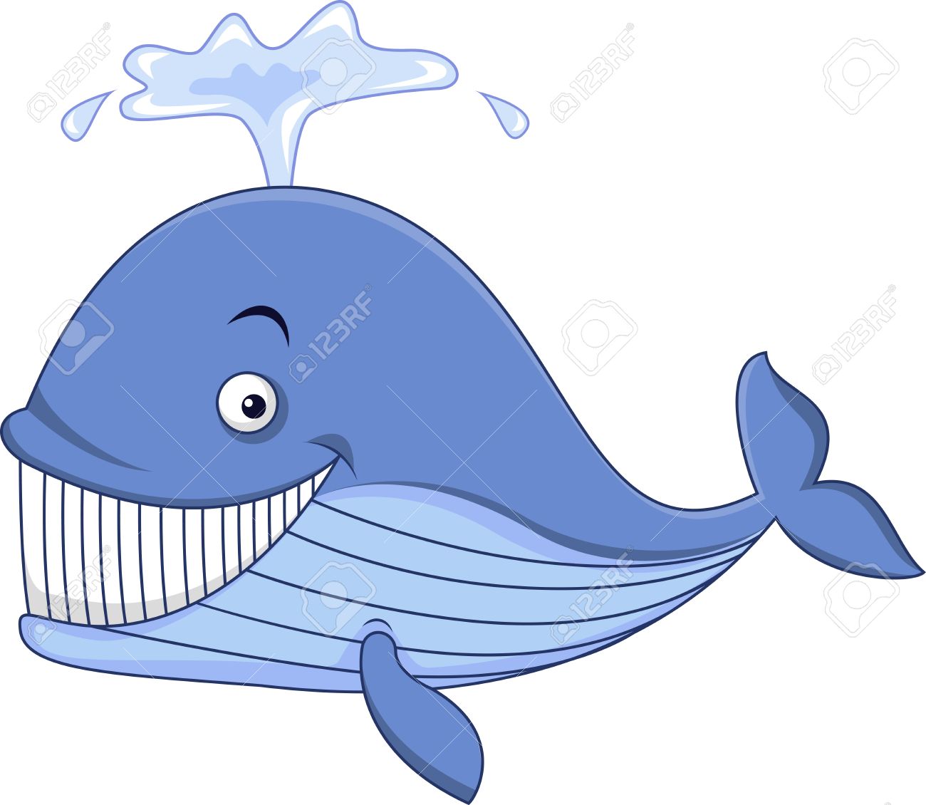 Dessin Anime Baleine Bleue Clip Art Libres De Droits Vecteurs Et Illustration Image