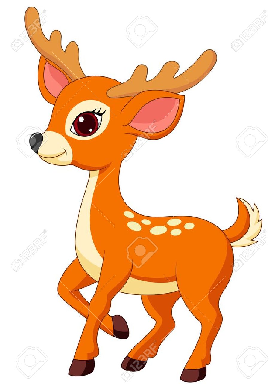 cerf dessin Bande dessinée mignonne de cerfs