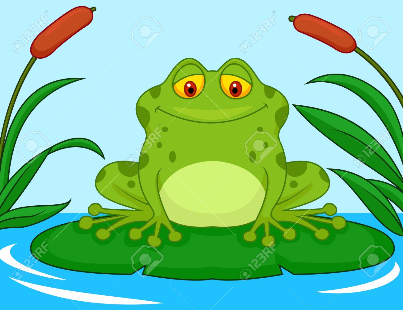 Dessin De Grenouille Avec Des Nenupharsll Dessin De Grenouille Avec Des Nenupharsll