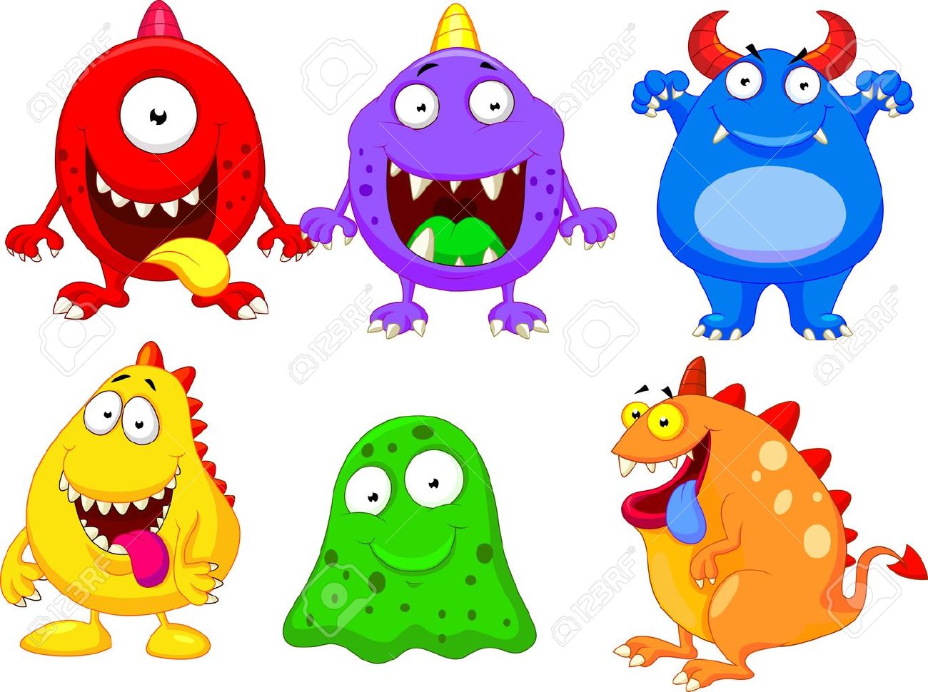 monster cartoon collection royalty